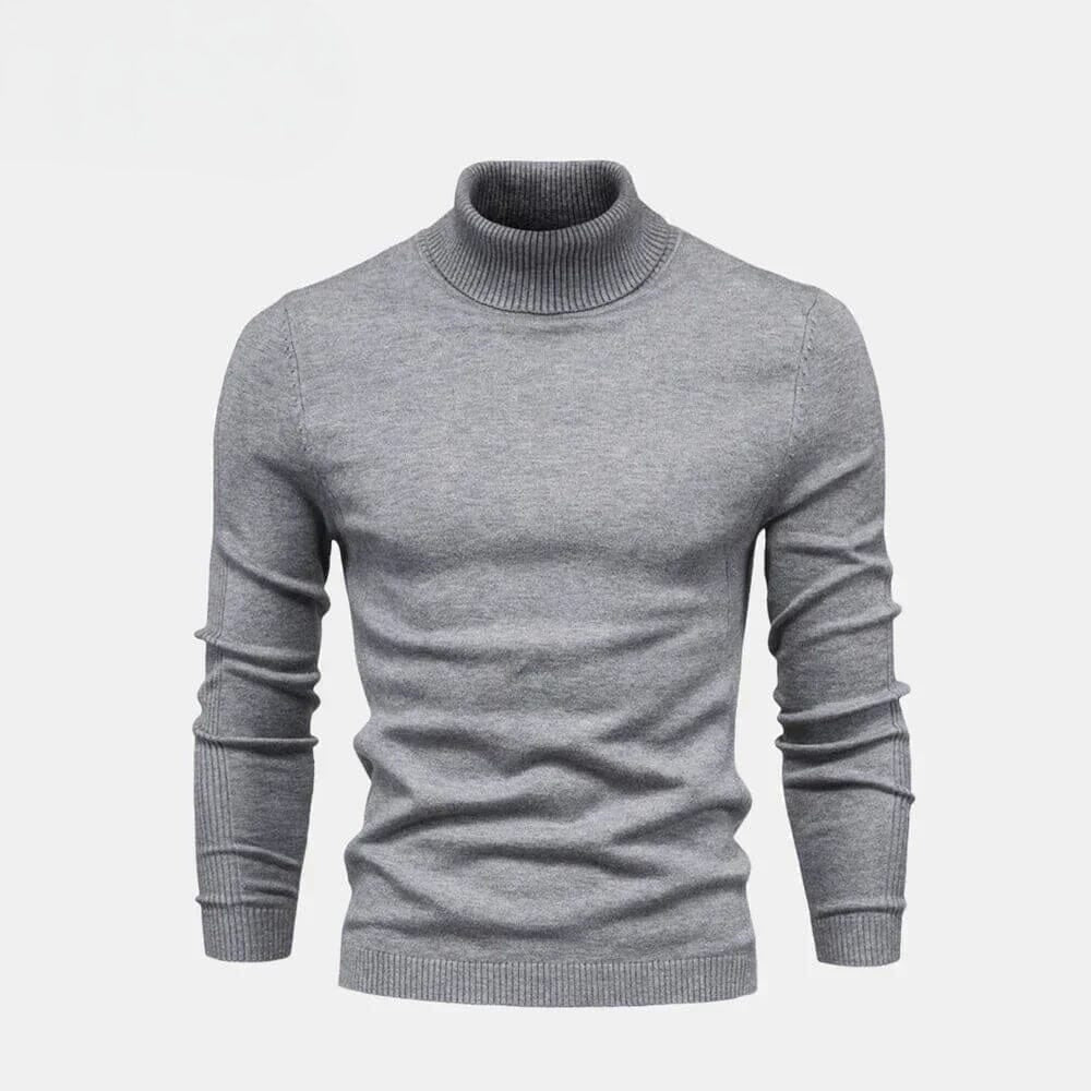 Rollkragenpullover aus Wolle mit Zopfmuster