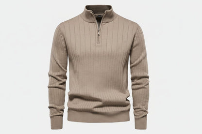 Zip-Klassik-Strickpullover