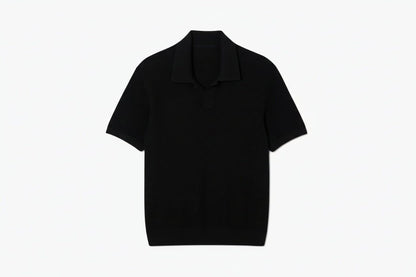 Baumwollmischung Pullover mit offenem Polokragen