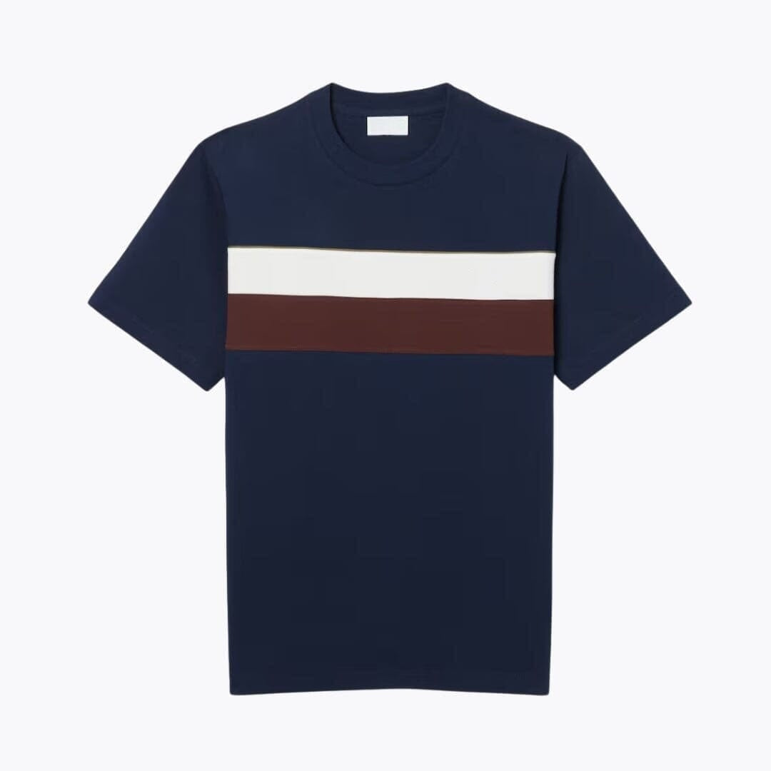 Jersey-T-Shirt mit Farbblock