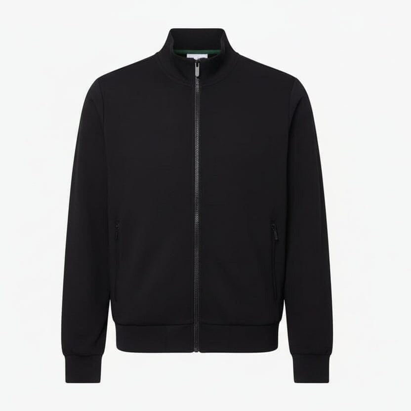Fleece-Sweatshirt mit hohem Kragen und Reißverschluss