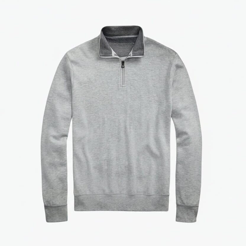 Luxuriöser Jersey-Pullover mit Reißverschluss am Kragen