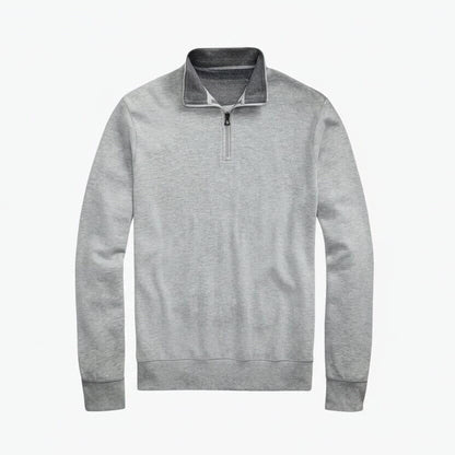 Luxuriöser Jersey-Pullover mit Reißverschluss am Kragen