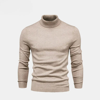 Rollkragenpullover aus Wolle mit Zopfmuster