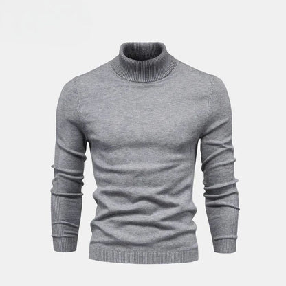 Rollkragenpullover aus Wolle mit Zopfmuster