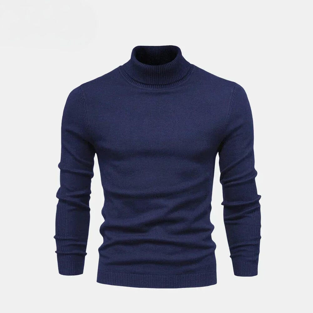 Rollkragenpullover aus Wolle mit Zopfmuster