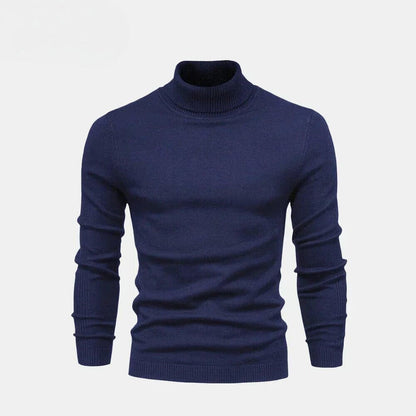 Rollkragenpullover aus Wolle mit Zopfmuster