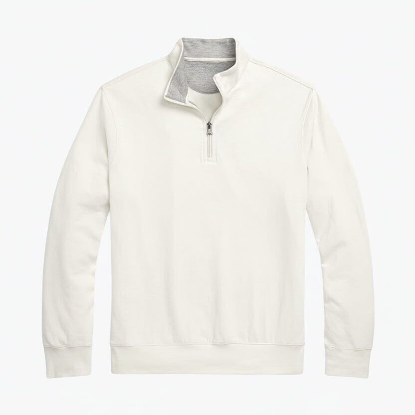 Luxuriöser Jersey-Pullover mit Reißverschluss am Kragen