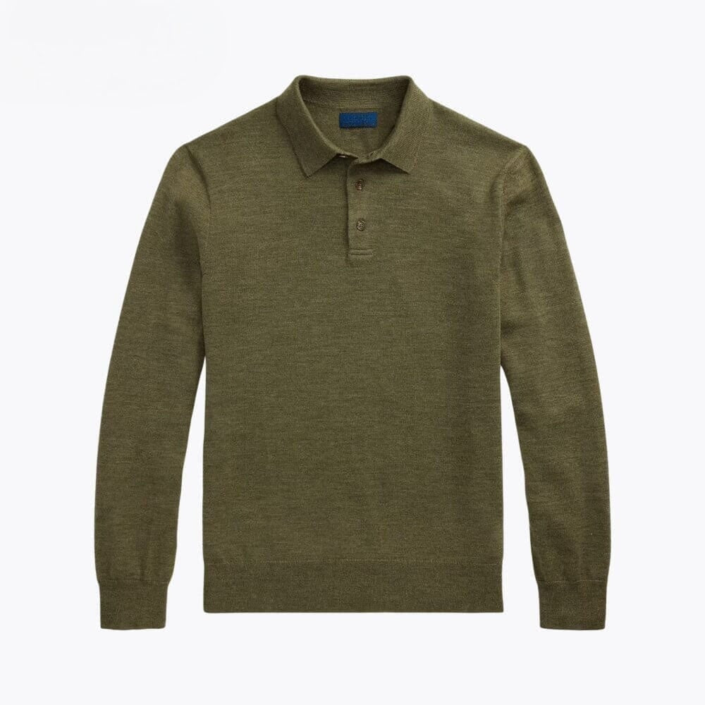 Wollpullover mit Polokragen