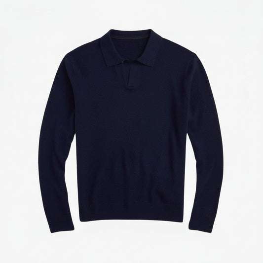 Wollpullover mit Johnny-Kragen