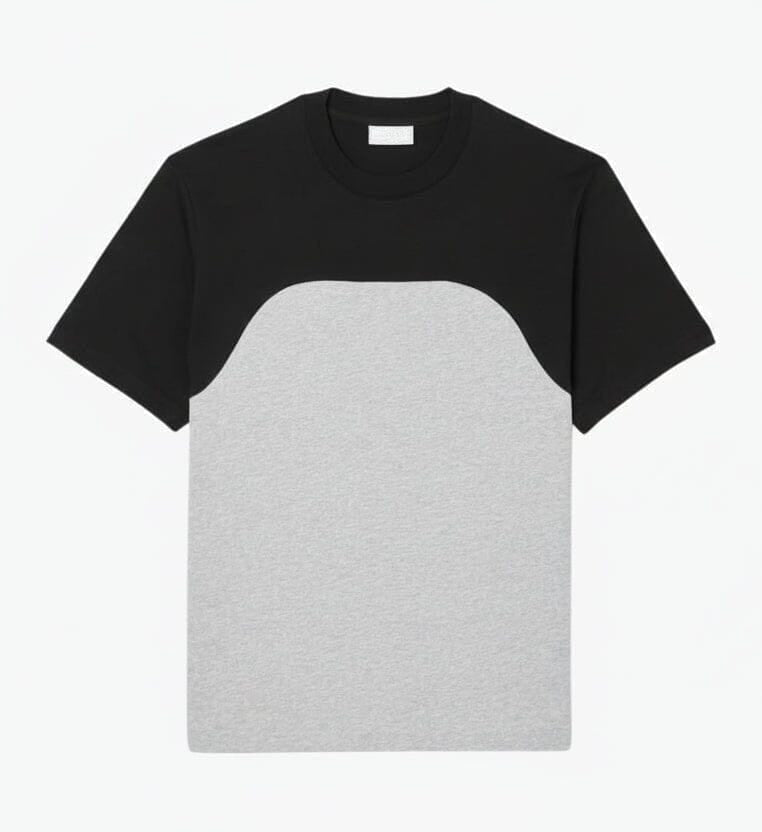 Baumwoll-Jersey T-Shirt mit Farbblockdesign