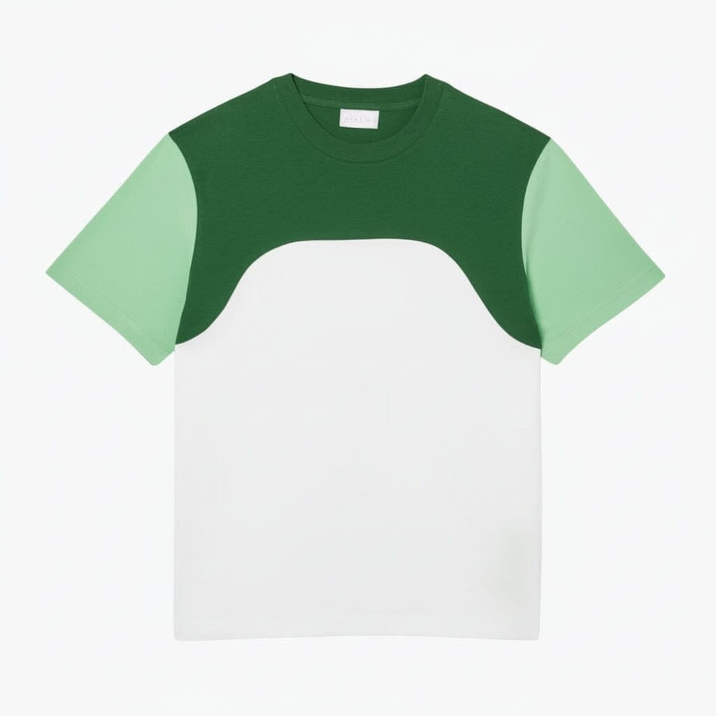 Baumwoll-Jersey T-Shirt mit Farbblockdesign