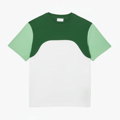 Baumwoll-Jersey T-Shirt mit Farbblockdesign