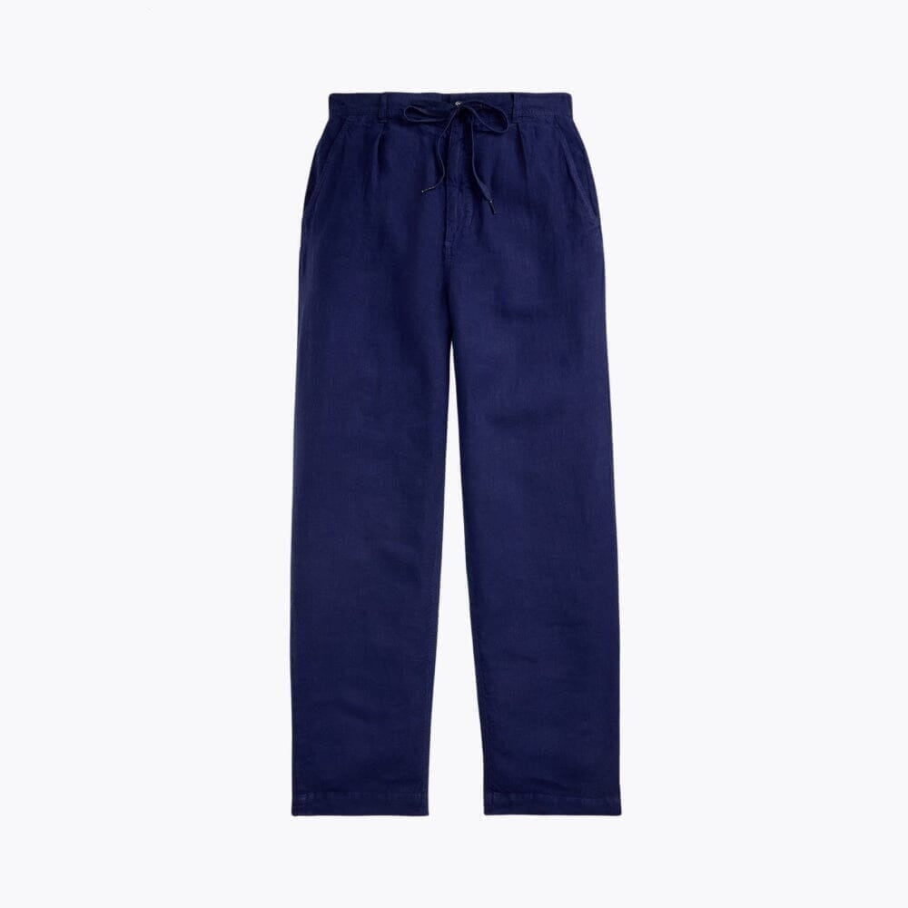 Lateef Relaxed Fit Pleated Linen Pant