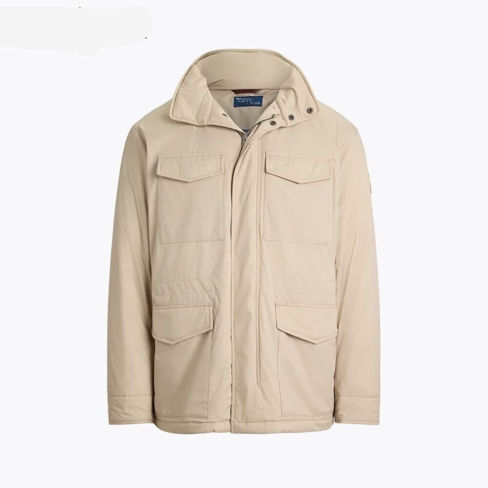 Gabardine-Feldjacke mit Kapuze