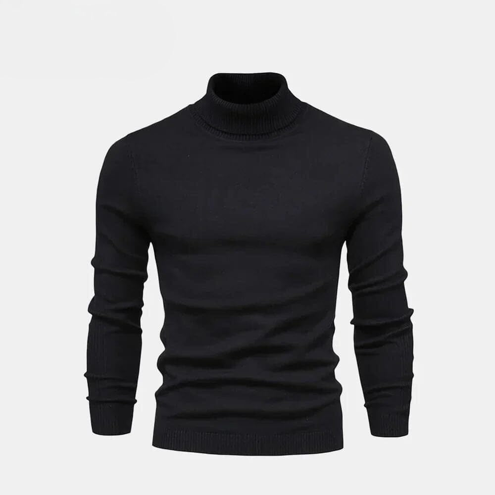 Rollkragenpullover aus Wolle mit Zopfmuster