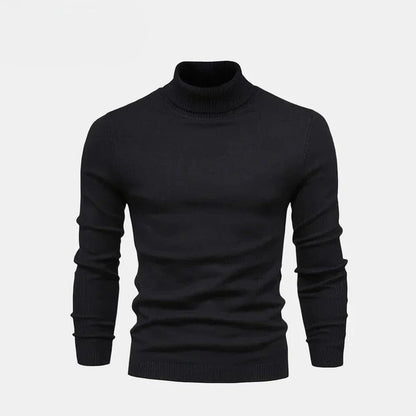 Rollkragenpullover aus Wolle mit Zopfmuster