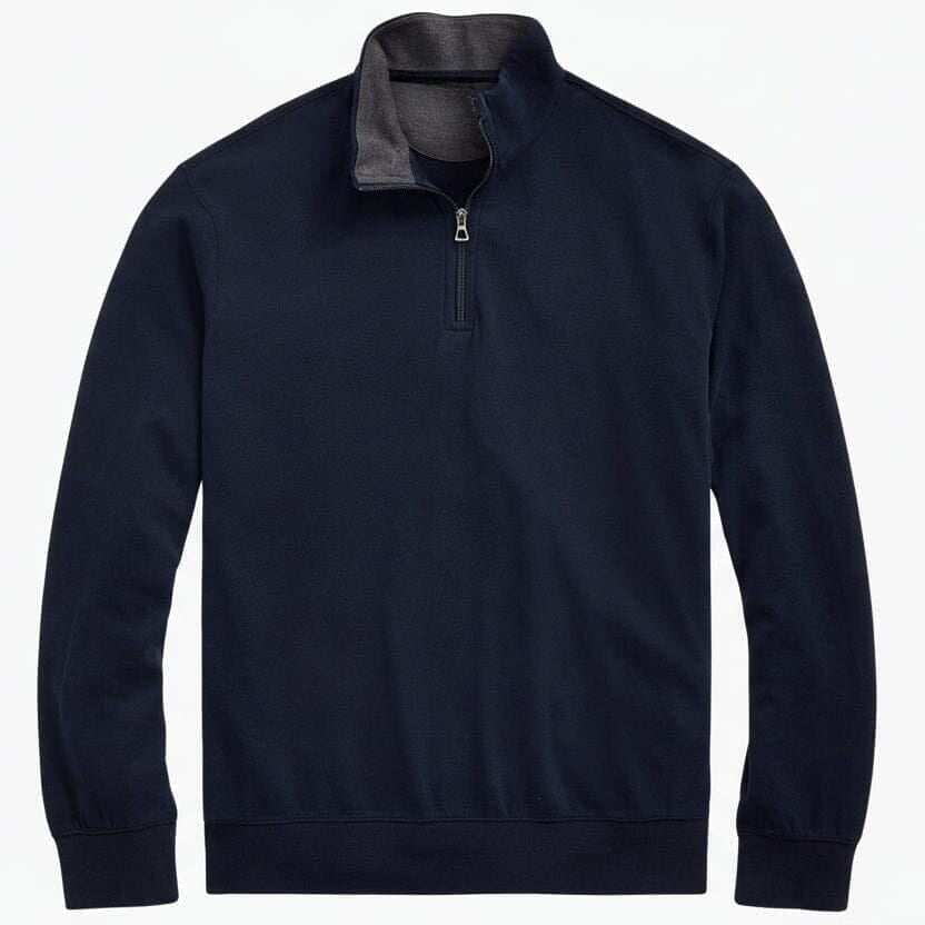 Luxuriöser Jersey-Pullover mit Reißverschluss am Kragen