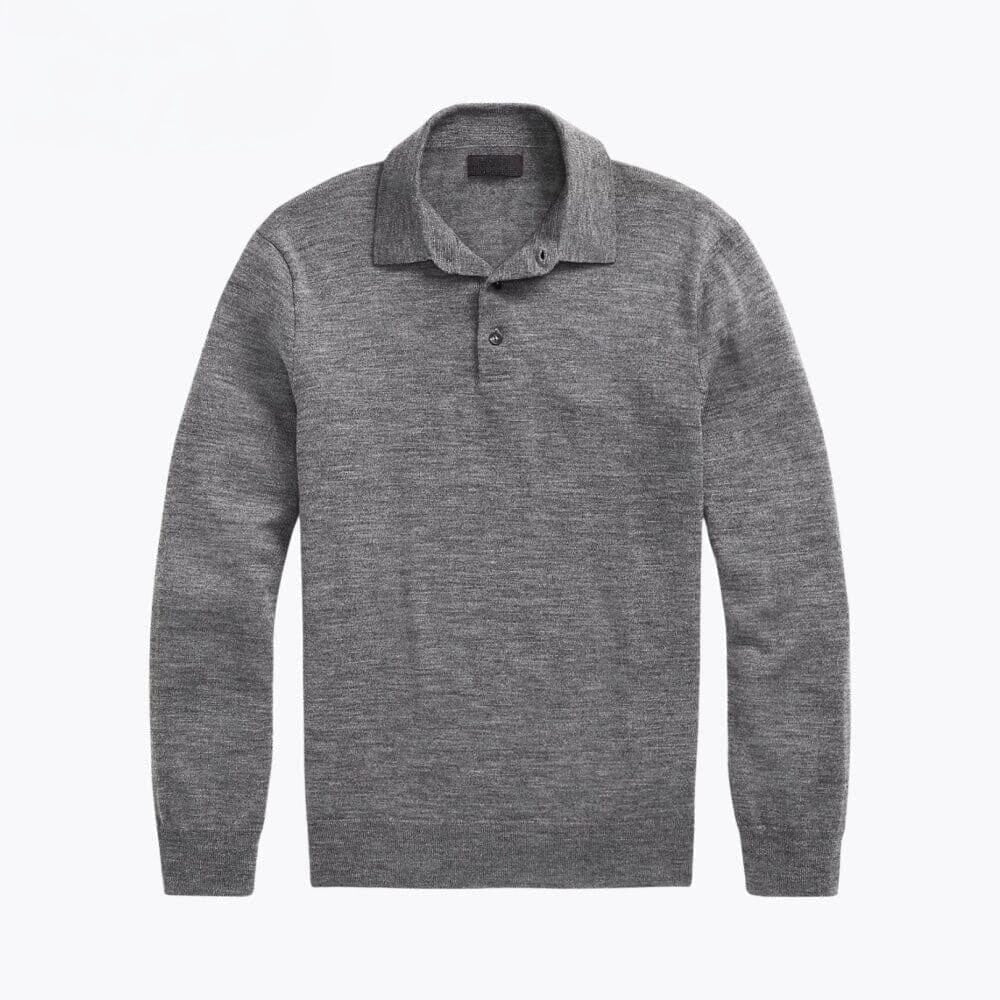 Wollpullover mit Polokragen