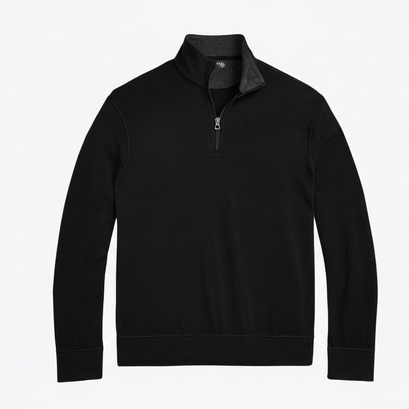 Luxuriöser Jersey-Pullover mit Reißverschluss am Kragen