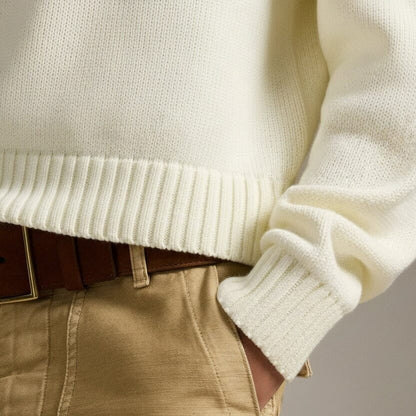 Polo Bear Cotton Crewneck Sweater