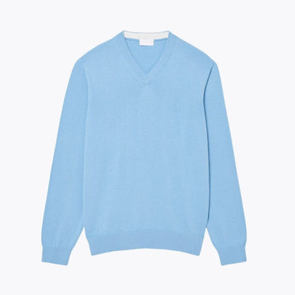 Monochrome Cotton V-Neck Sweater