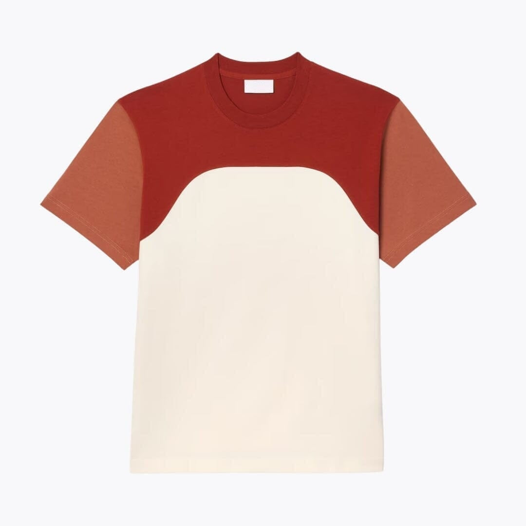 Baumwoll-Jersey T-Shirt mit Farbblockdesign