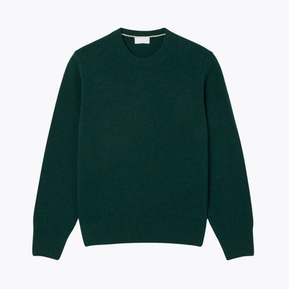 Pullover mit Rundhalsausschnitt aus Kardierter Wolle